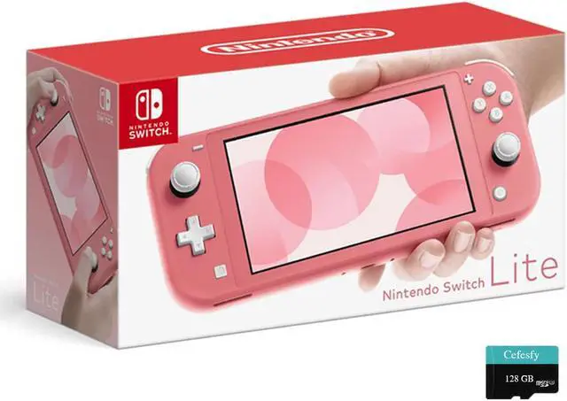 Main image of Nintendo Switch Lite - Coral, Bundle with Cefesfy 128GB Micro SD Card Coral