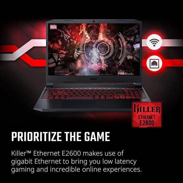 Alt view image 4 of 7 - Acer Nitro 5 Gaming Laptop, 15.6" FHD IPS 144Hz Display, Intel Core i7-11800H, NVIDIA GeForce RTX 3050 Ti, 16GB DDR4, 1TB PCIe SSD, 1TB HDD, Wi-Fi 6, Backlit Keyboard, Windows 11 Home, Laptop Stand