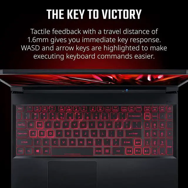 Alt view image 6 of 7 - Acer Nitro 5 Gaming Laptop, 15.6" FHD IPS 144Hz Display, Intel Core i7-11800H, NVIDIA GeForce RTX 3050 Ti, 16GB DDR4, 1TB PCIe SSD, 1TB HDD, Wi-Fi 6, Backlit Keyboard, Windows 11 Home, Laptop Stand