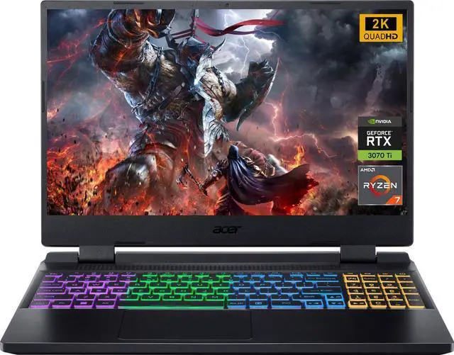 Main image of Acer Nitro 5 Gaming Laptop, 15.6" QHD 165Hz Display, NVIDIA GeForce RTX 3070 Ti Graphics, AMD Ryzen 7 6800H(>i9-11900H ) Processor, 32GB DDR5 RAM, 1TB SSD, Wi-Fi 6, Windows 11 Home