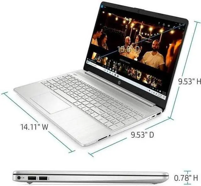 Alt view image 2 of 13 - HP Laptop Touchscreen Computer, 15.6" FHD IPS Display, Intel Core i7-1255U, 16GB RAM, 1TB SSD, Intel Iris Xe Graphics, Media Card Reader, Windows 11 Home in S Mode, Bundle With Cefesfy USB Hub