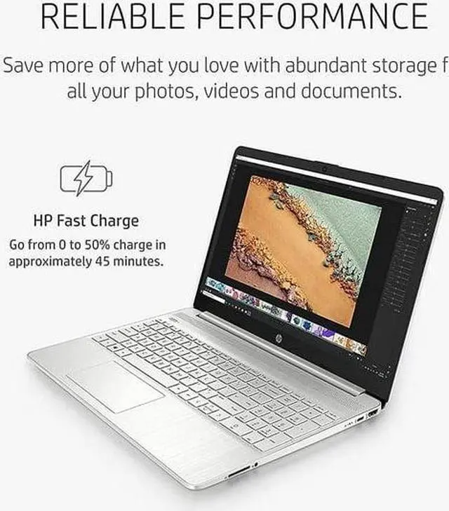 Alt view image 12 of 13 - HP 15 Laptop Computer, 15.6" HD Touchscreen Display, Intel Core i3-1115G4 Processor, 32GB RAM, 1TB SSD, Bluetooth, Numeric Keypad, SD Card Reader, Windows 11 Pro, Silver