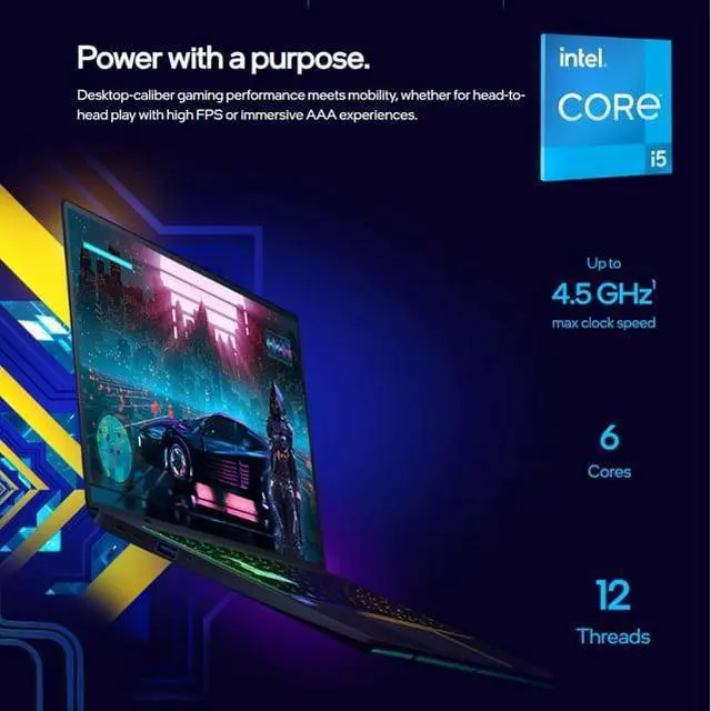 Alt view image 5 of 20 - MSI GF63 Gaming Laptop, 15.6" FHD IPS Display, Intel Core i5-11400H, NVIDIA GeForce RTX 3050, 64GB RAM, 2TB SSD, Wi-Fi, Backlit Keyboard, Bluetooth, Windows 11 Pro, Cefesfy Gaming Mouse 2 TB 64GB