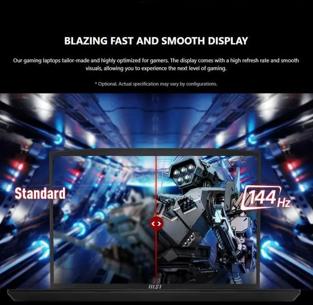 Alt view image 5 of 6 - MSI Crosshair Gaming Laptop, 16" WUXGA IPS, NVIDIA GeForce RTX 4070, 32GB DDR5, 2TB SSD, Intel Core i7-13620H, Backlit Keyboard, Wi-Fi, Windows 11 Home, Cefesfy Gaming Mouse