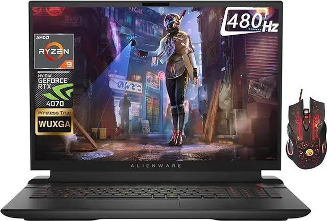Main image of Alienware M18  18" WUXGA 480Hz Gaming Laptop, AMD Ryzen 9 7845HX, NVIDIA GeForce RTX 4070, 64GB DDR5, 4TB SSD, Backlit Keyboard, Wi-Fi 6, Windows 11 Pro
