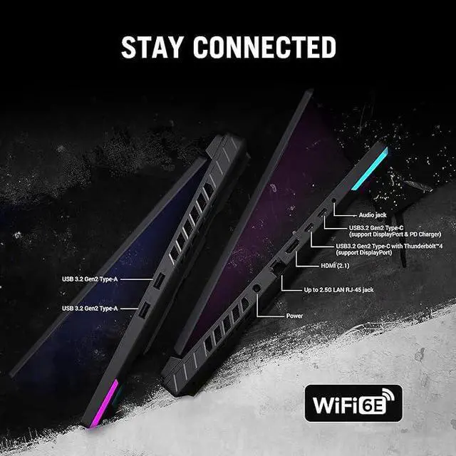 Alt view image 6 of 7 - ASUS ROG Strix 16" 165Hz FHD Gaming Laptop, Intel Core i9-13980HX, NVIDIA GeForce RTX 4070, 32GB DDR5 , 2TB SSD, Backlit Keyboard, Wi-Fi 6E, Bluetooth, Windows 11 Pro