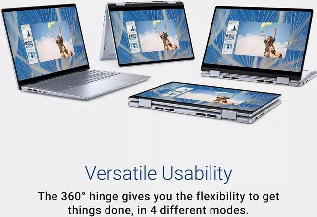 Alt view image 4 of 7 - Dell Newest Inspiron 14" FHD+ 2-in-1 Touchscreen Business Laptop, Intel 5-120U, 16GB DDR5, 1TB SSD, Wi-Fi, Bluetooth, HDMI, Windows 11 Pro