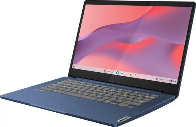 Alt view image 4 of 7 - Lenovo Ideapad Slim 3 14" FHD Touchscreen Chromebook Laptop, 8-Core MediaTek Kompanio 520, 4GB RAM, 320GB Storage(64GB eMMC + 256GB Micro SD), Wi-Fi 6, 13.5hr Battery Life, Webcam, Chrome OS