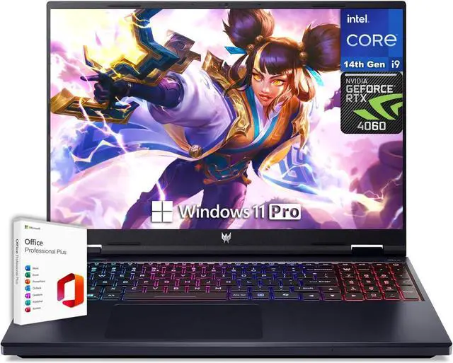Main image of Acer Predator Helios Neo-16 Gaming Laptop, Intel i9-14900HX , NVIDIA GeForce RTX 4060 8GB GDDR6, 64GB DDR5, 1TB SSD, Backlit KB, Windows 11 Pro