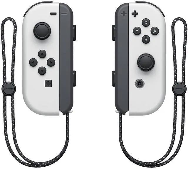 Alt view image 5 of 7 - Nintendo Switch Neon White &  Black Edition 64GB OLED Console - International Version
