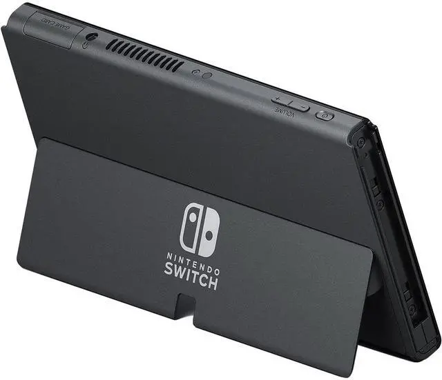 Alt view image 6 of 7 - Nintendo Switch Neon White &  Black Edition 64GB OLED Console - International Version