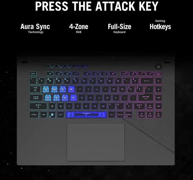 Alt view image 4 of 7 - ASUS ROG Strix G16 16 165Hz Gaming Laptop, GeForce RTX 4070, Intel Core i9-14900HX, 32GB DDR5, 1TB PCIe SSD, Wi-Fi 6E, Backlit keyboard, Windows 11 Pro