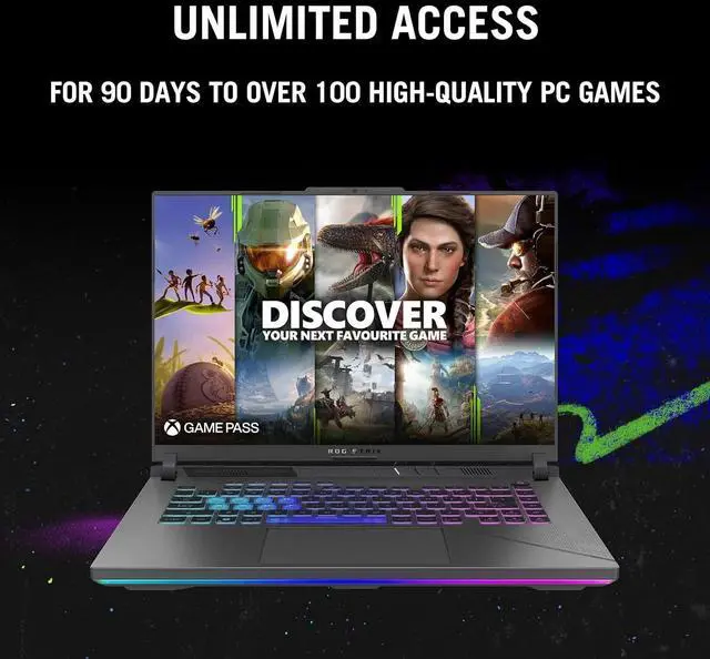 Alt view image 7 of 7 - ASUS ROG Strix G16 16 165Hz Gaming Laptop, GeForce RTX 4070, Intel Core i9-14900HX, 32GB DDR5, 1TB PCIe SSD, Wi-Fi 6E, Backlit keyboard, Windows 11 Pro