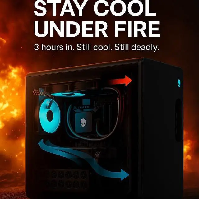 Alt view image 4 of 7 - Dell Alienware Aurora Gaming Pc - Intel Ultra 9 Series 285K  GeForce RTX 5080 16GB GDDR7  32GB DDR5 RAM, 2TB SSD, 2TB HDD, Wi-Fi7, Win 11 Pro