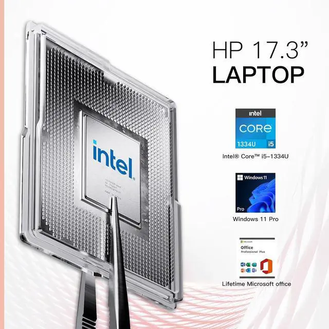 Alt view image 5 of 7 - HP 17.3"  HD+ Laptop, Intel Core i5-1334U, 32 GB RAM, 2TB SSD, Intel Iris Xe Graphics, Windows 11 Pro