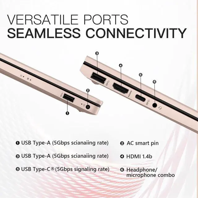 Alt view image 6 of 7 - HP 17.3"  HD+ Laptop, Intel Core i5-1334U, 32 GB RAM, 2TB SSD, Intel Iris Xe Graphics, Windows 11 Pro