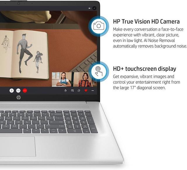 Alt view image 3 of 7 - HP Business Touchscreen Laptop 17 inch, Intel Core i7-1355U, 32 GB RAM, 1 TB SSD, Intel Iris Xe GPU, Wi-Fi 6, Fingerprint, MS Office Pro Lifetime License, Windows 11 Pro