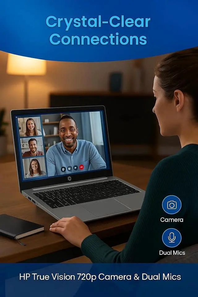 Alt view image 3 of 6 - HP 255-G10 15.6" Full HD Business Laptop Computer, Ryzen 3 7330U, 32GB RAM, 1TB SSD, Wi-Fi 6, Windows 11 Pro
