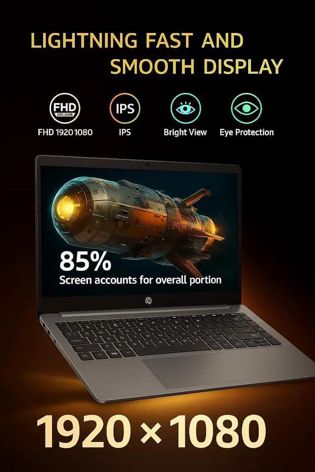 Alt view image 4 of 6 - HP 255-G10 15.6" Full HD Business Laptop Computer, Ryzen 3 7330U, 32GB RAM, 1TB SSD, Wi-Fi 6, Windows 11 Pro