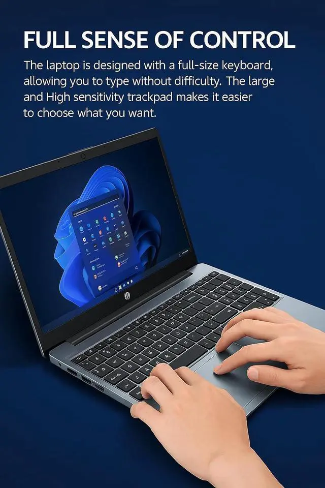 Alt view image 6 of 6 - HP 255-G10 15.6" Full HD Business Laptop Computer, Ryzen 3 7330U, 32GB RAM, 1TB SSD, Wi-Fi 6, Windows 11 Pro