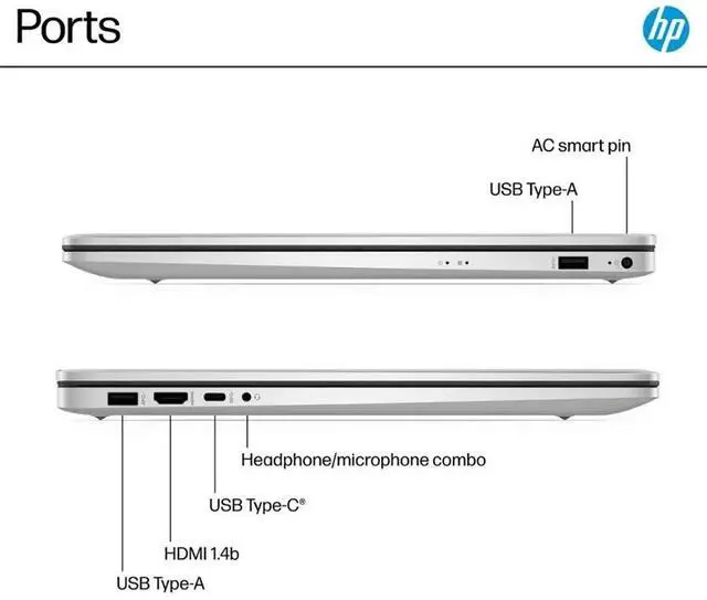 Alt view image 4 of 7 - HP Flagship 17 Laptop Computer - 17.3" 250 nits Display, Intel Core i3-N305, 8GB RAM, 256GB SSD, Windows 11 Home, Numeric Keypad, Wi-Fi 6, Copilot
