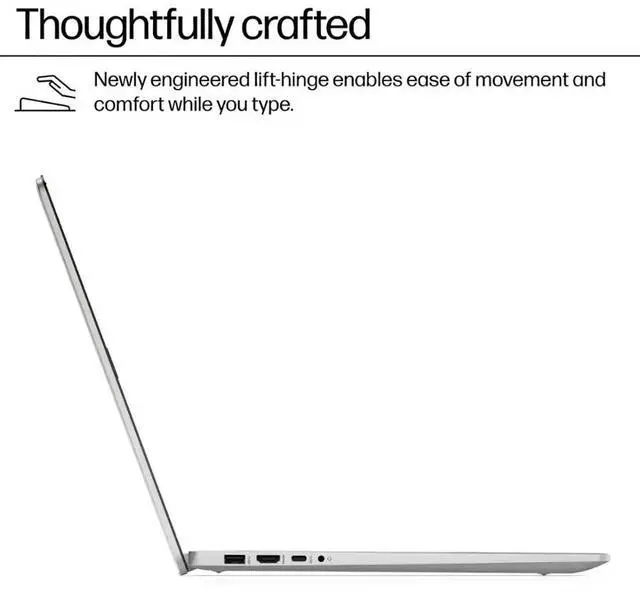 Alt view image 6 of 7 - HP Flagship 17 Laptop Computer - 17.3" 250 nits Display, Intel Core i3-N305, 8GB RAM, 256GB SSD, Windows 11 Home, Numeric Keypad, Wi-Fi 6, Copilot