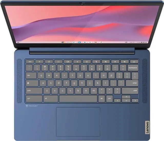 Alt view image 7 of 7 - Lenovo IdeaPad Slim 3 Chromebook, Lightweight Laptop, 14" Full HD Display- 4GB RAM, 64GB eMMC+128GB Micro SD Card, ARM Mali-G52 - HD 720p Camera - MediaTek Kompanio 520 - Abyss Blue