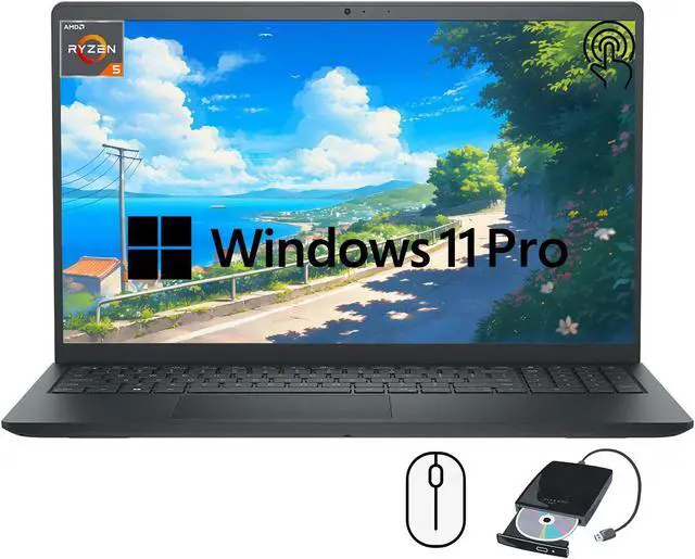 Main image of Dell Inspiron 3535 for Business Laptop, 15.6" FHD Touchscreen, AMD Ryzen 7 7730U CPU, HD Webcam, Win 11 pro (16GB RAM | 512GB SSD)