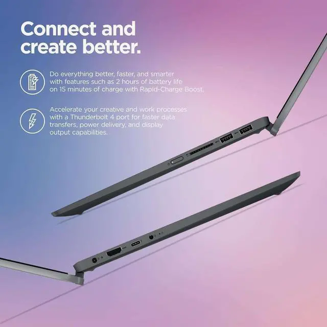 Alt view image 5 of 7 - Lenovo Flex 5i 2-in-1 Laptop - 14" FHD Touchscreen, Intel 10-Core i5-1235U, 8GB RAM, 512GB SSD+ 128GB SD Card, Intel Iris Xe Graphics, Backlit KB, Fingerprint, Windows 11 Pro
