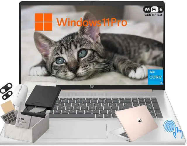 Main image of HP 17.3"  HD+ Laptop, Intel Core i5-1334U, 32 GB RAM, 1TB SSD, Intel Iris Xe Graphics, Windows 11 Pro