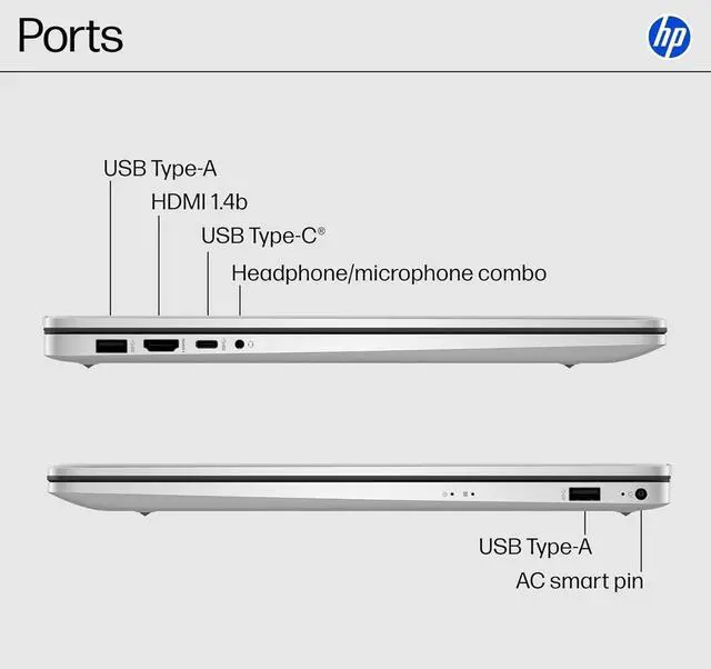 Alt view image 2 of 7 - HP 17 inch Touchscreen Laptop, Intel Core Ultra 7 255U, 32GB DDR5 RAM, 2TB SSD, 17.3" diagonal HD+ 250 nit Display, Copilot AI, Backlit KB, Wi-Fi 6, Windows11 Pro