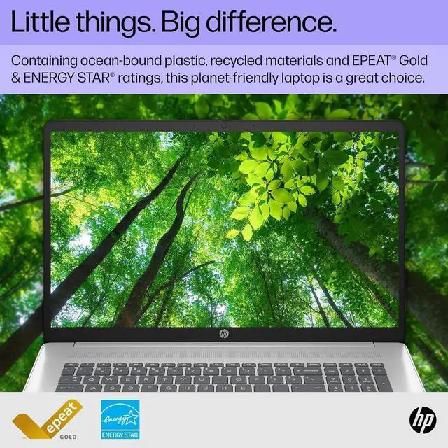 Alt view image 5 of 7 - HP 17 inch Touchscreen Business Laptop, 17.3" HD+ Anti-Glare, AMD Ryzen 5 7530U, 16GB RAM, 512GB SSD, AMD Radeon GPU, Webcam, Wi-Fi 6, Windows 11 Pro