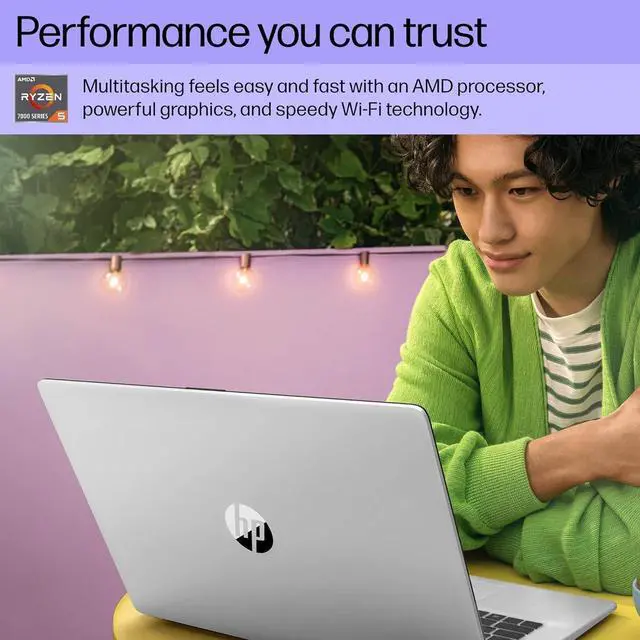 Alt view image 7 of 7 - HP 17 inch Touchscreen Business Laptop, 17.3" HD+ Anti-Glare, AMD Ryzen 5 7530U, 16GB RAM, 512GB SSD, AMD Radeon GPU, Webcam, Wi-Fi 6, Windows 11 Pro