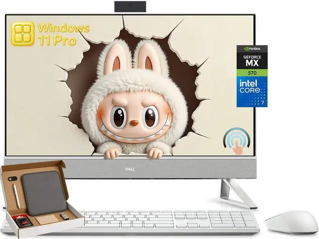 Main image of Dell Inspiron 27" Touchscreen All in One Desktop Computer, Intel Core i7 150U, NVIDIA GeForce MX570A, 64GB RAM, 4TB SSD, Wi-Fi 6E, Windows 11 Pro