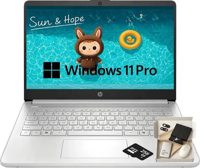 Main image of HP Student Business Laptop, Intel N150 Processor, 14 Inch LED, 8GB RAM, 128GB, Wi-Fi 6,, Windows 11 Pro