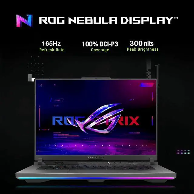 Alt view image 7 of 7 - ASUS ROG Strix G16 Gaming Laptop, NVIDIA GeForce RTX 5070 Ti, AMD Ryzen 9 8940HX, 32GB DDR5 RAM, 1TB SSD, 16 inch 165Hz 300 nits, Wi-Fi 6E, Backlit KB, Windows 11 Pro