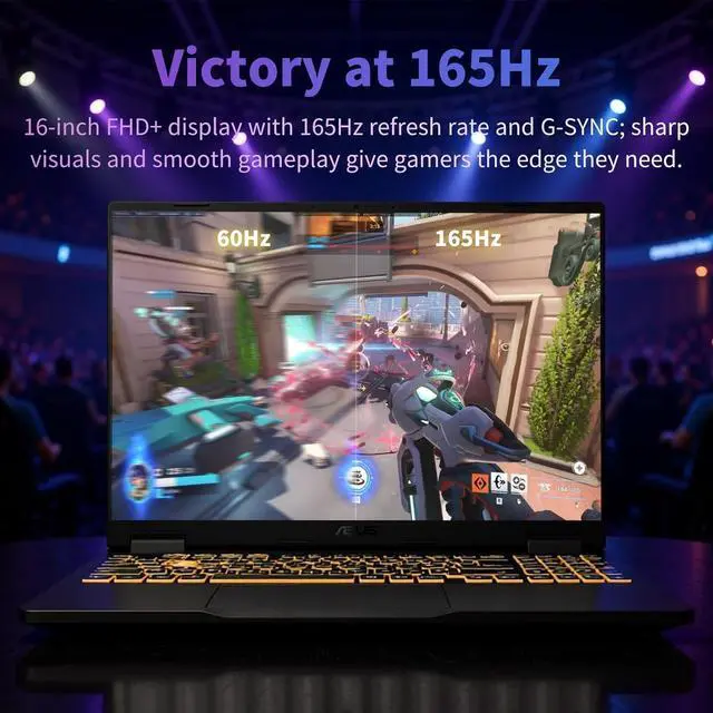 Alt view image 4 of 7 - ASUS TUF F16 Gaming Laptop, Intel Core i7-14650HX(16 Cores), NVIDIA GeForce RTX 5060, 32GB DDR5, 1TB SSD, 16" FHD+ 165Hz IPS Display, Dolby Atmos, Wi-Fi 6E, Windows 11 Pro
