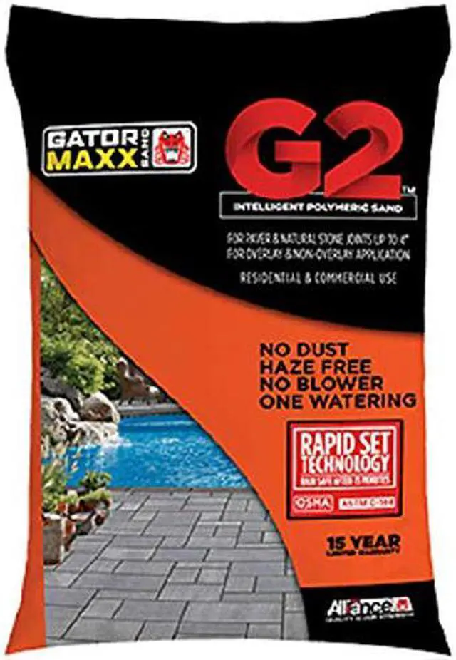 Main image of Alliance Gator Maxx G2 Intelligent Polymeric Sand for Paver and Natural Stone Joints UP to 4”(Slate Gray) 50 Ib Bag