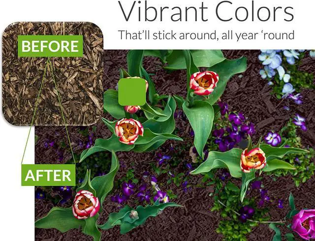 Alt view image 5 of 7 - Peach Country Premium Chocolate Brown Mulch Color Concentrate - 2,800 Sq. Ft. - Pure Chocolate Brown Mulch Dye Spray (1 Quart, Brown)