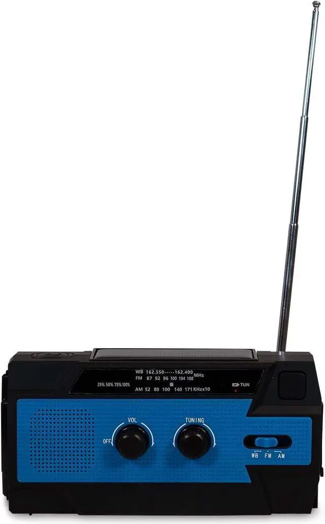 Alt view image 2 of 7 - Emergency Weather Radio 4000MAH Hand Crank Radio Power Bank Charger Flash Light- Small