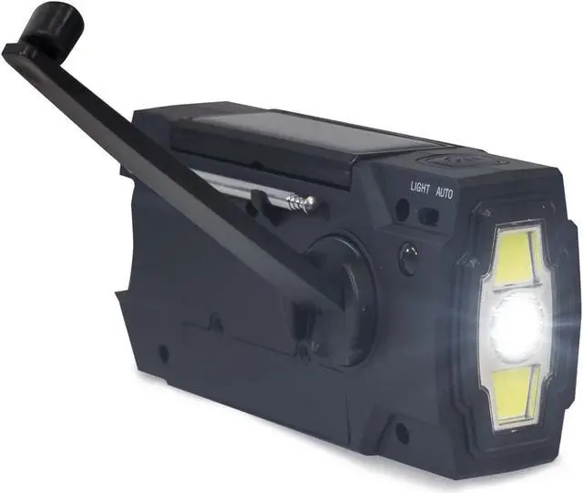 Alt view image 3 of 7 - Emergency Weather Radio 4000MAH Hand Crank Radio Power Bank Charger Flash Light- Small