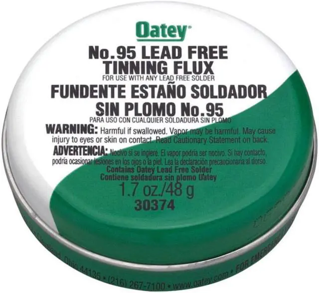 Alt view image 6 of 9 - OATEY 30374 Lead Free Flux,Paste,Lead Free,1.7 oz.