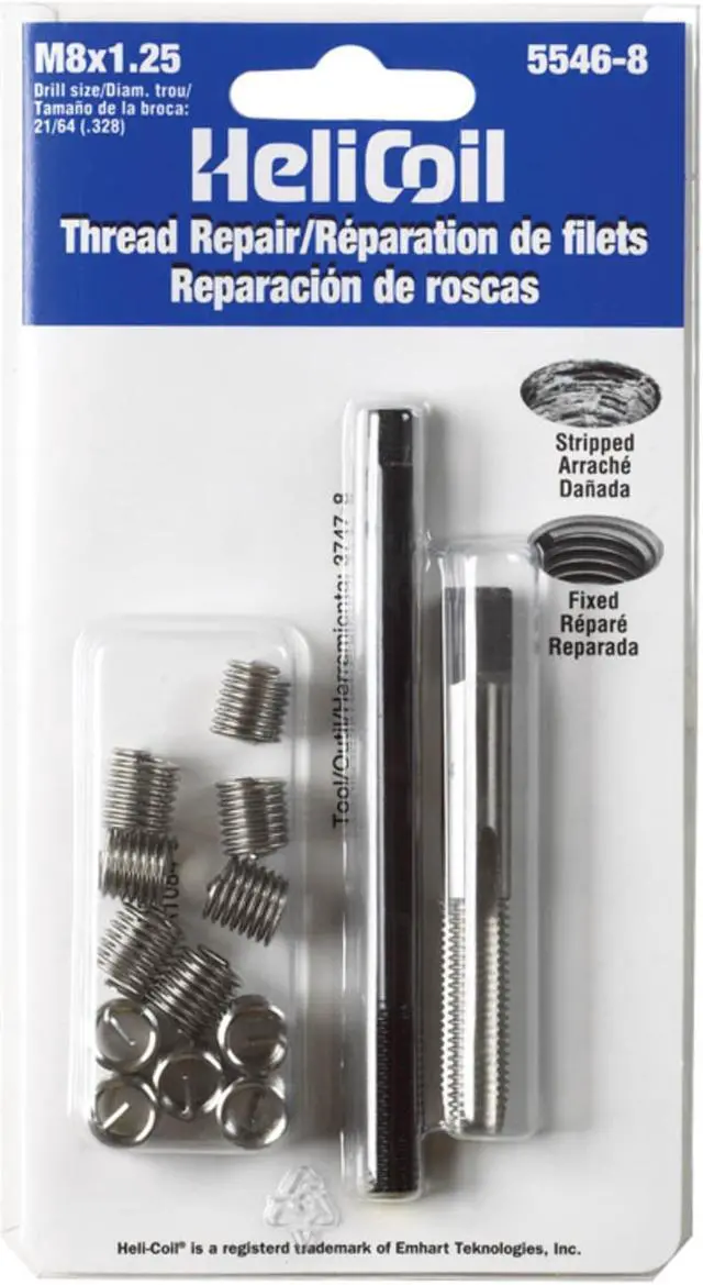 Alt view image 2 of 3 - Helicoil M8x1.25Thread Repair Kit 5546-8 Unit: EACH