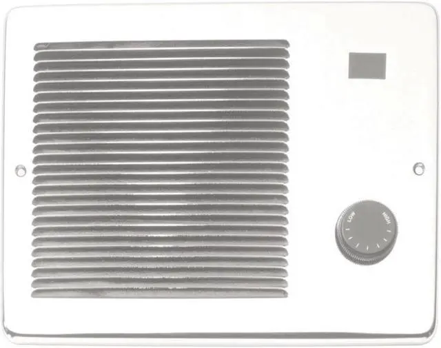 Alt view image 7 of 10 - Broan-NuTone - 174 - Broan Nu-Tone 174 Comfort-Flo Wall Heater; 2560/5120 BTU, 750/1500 Watt, Off White Baked Enamel