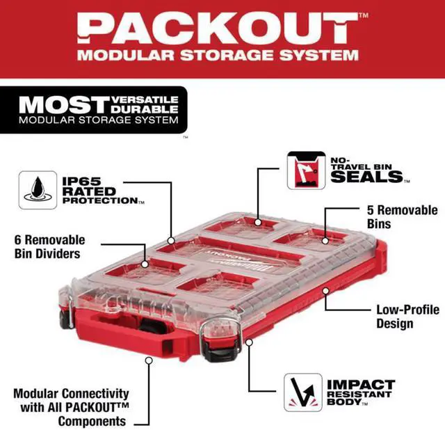 Alt view image 8 of 9 - MILWAUKEE 48-22-8436 Tool Organizer,16-25/64 L,Plastic