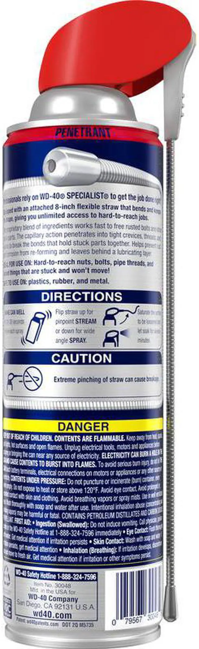 Alt view image 3 of 4 - WD-40 Specialist Penetrant with Flexible Straw. 13.5 oz.