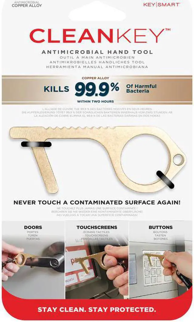 Alt view image 14 of 16 - Keysmart CleanKey Keychain - Gold