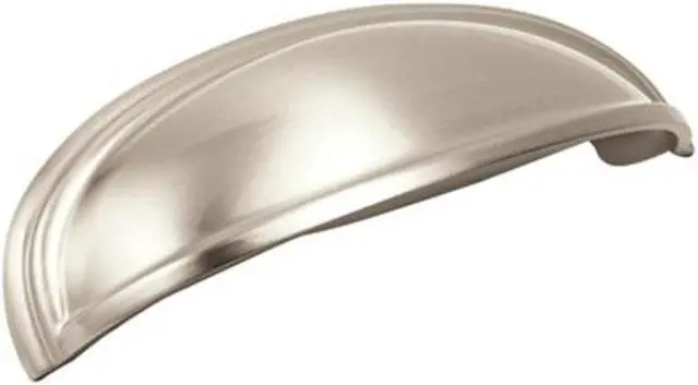 Alt view image 11 of 11 - Amerock Ashby 4 In. & 3 In. Satin Nickel Center-to-Center Cup Pull BP36640G10
