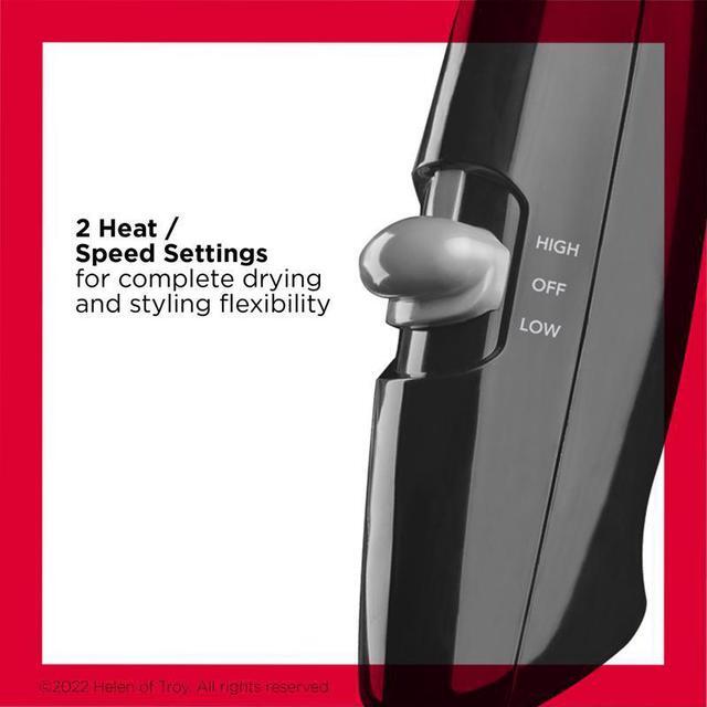 Alt view image 9 of 16 - Revlon Essentials 1875W Black 2 Heat Compact Hair Dryer RVDR5034