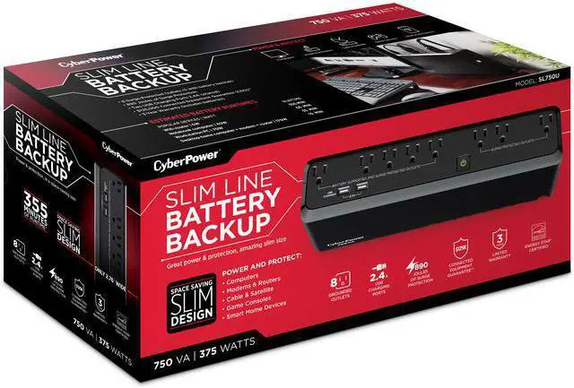 Alt view image 12 of 20 - 750VA Battery Back-Up System - Black